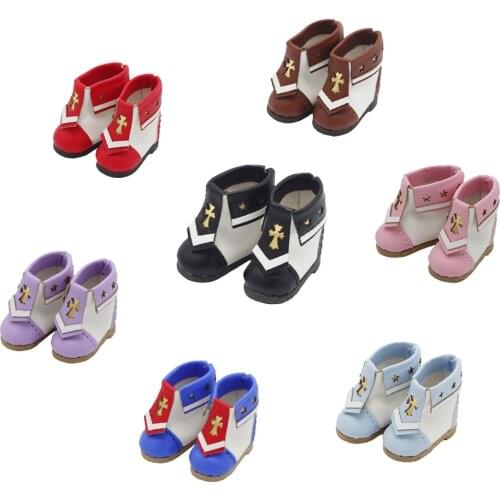 New 1Pair 1/12 BJD Doll Boots Shoes for Pullip, OB11, GSC Doll Shoes Accessories