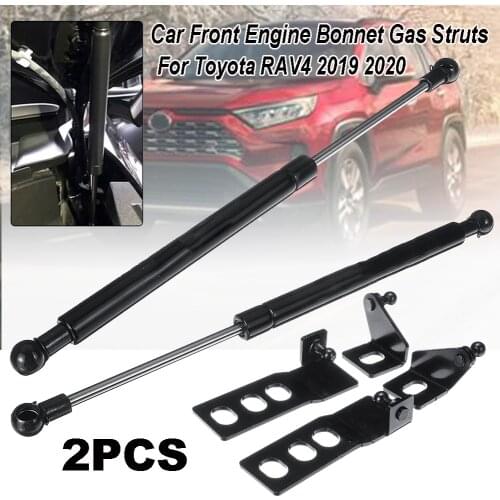 New 2Pcs Auto Car Front Engine Bonnet Gas Struts Bars Damper Hood Lift Support Shock For Toyota RAV4 2019 2020