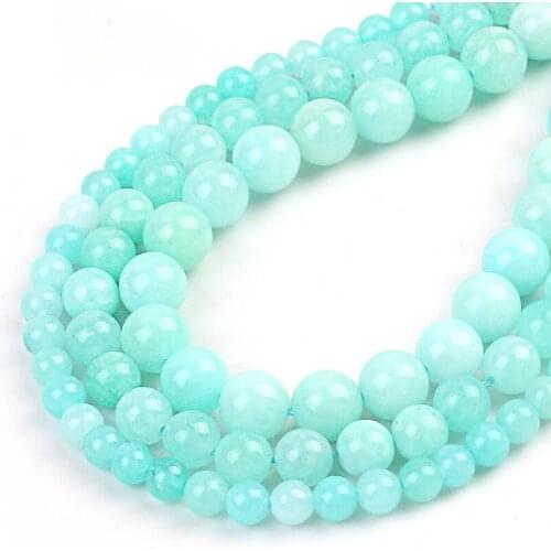 Wholesale Natural Tianhe Stone Jades Round Loose Spacer Beads for Jewelry Making DIY Bracelet Accessories 15''6/8/10mm