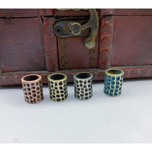 Punk Macroporous EDC DIY Knife Beads Pendant Vintage Brass Cupronickel Purple Brass Lanyard Bead Charms Metal Keychains Hangings