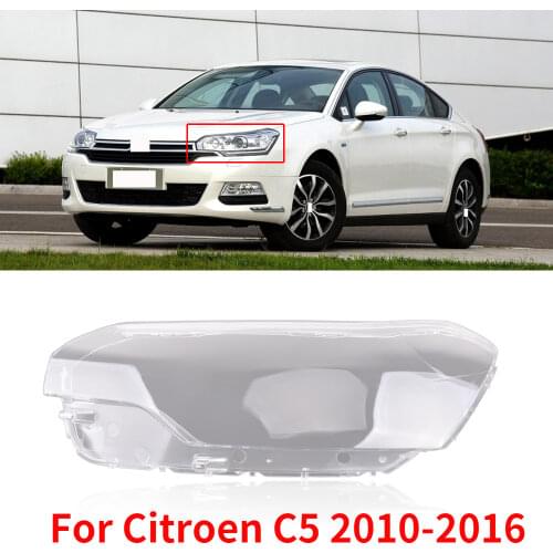 CAPQX For Citroen C5 10-16 Front Headlamp Headlight Lamp Cover Lampshade Clear Bright Waterproof Lampcover Lamp Shade Shell Hood