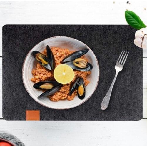 Natural Felt Placemat With Coaster And Cutlery Storage Pouch Protection Of Your Table From Unsightly Scratches Modern Placemat
