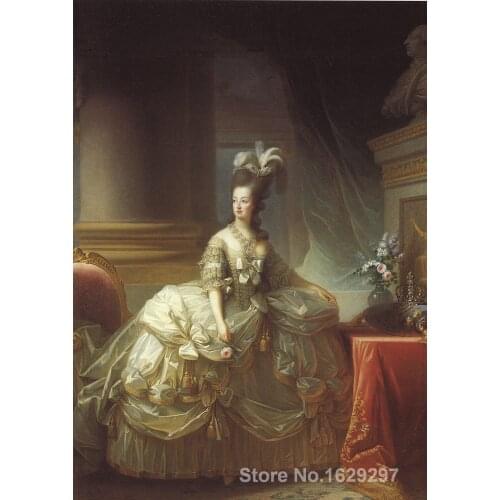 Portrait art abstract Marie Antoinette by Elisabeth Vigee Lebrun High quality Handmade