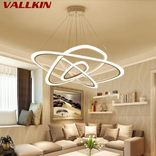 Postmodern Minimalist Chandeliers Light Art Circle Creative Personality Nordic Style Bedroom Living LED Restaurant Ceiling Lamp