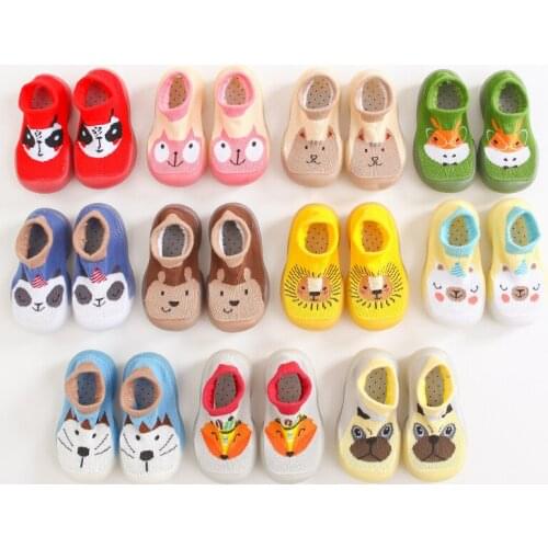 5 Colors Newborn Baby Girls Boys First Walkers Shoes Cute Simple Cartoon Animal Printed Soft Sole Shoes
