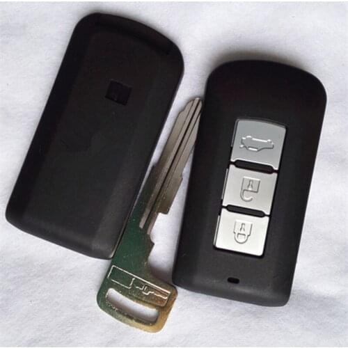 DAKATU 3 Button Smart Remote Key Shell Case Fob for Mitsubishi Lancer Outlander ASX 2008-2016 Replacement key case