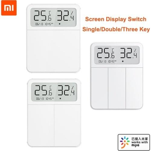 Xiaomi Mijia Smart Screen Display Switch Single/Double/Three Key Single Control Work With Bluetooth-compatible Mesh Gateway