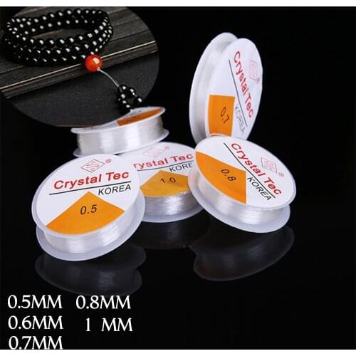 1 Roll 0.5mm-1mm Transparent Stretch Elastic Line Beading Cord String Thread Rope DIY for Jewelry Making Beaded Bracelet