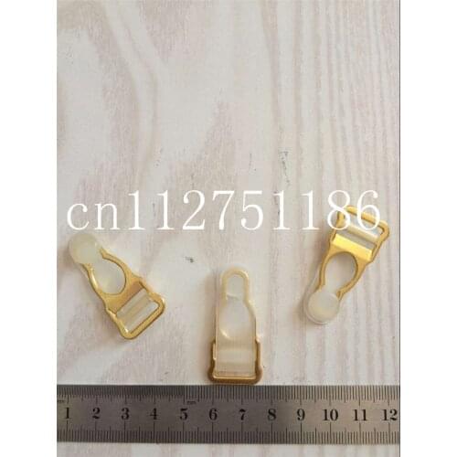 100 pcs/pack 1.4cm gold sexy Metal buckle Durable bra Straps brief adjustable metal suspenders garter buckle clips