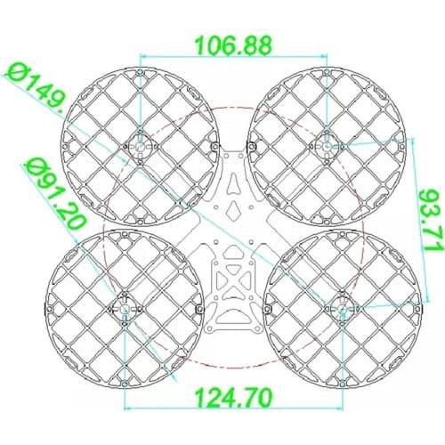 149mm RC Racing Drone Frame Full Protection for RC Quadcopter Racer Kit Accs