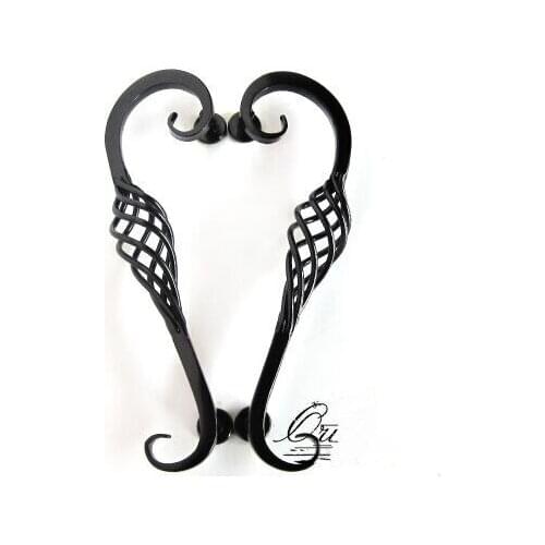 192mm creative black birdcage large handle black kitchen cabinet wardrobe door pull handles 7.6" door handle Europe rustic