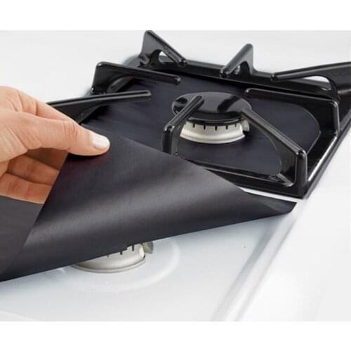 2/4Pcs Stove Protector Cover Liner Cooker Clean Mat Pad Gas Stove Stovetop Burner Protector Kitchen Cookware Parts Accessories