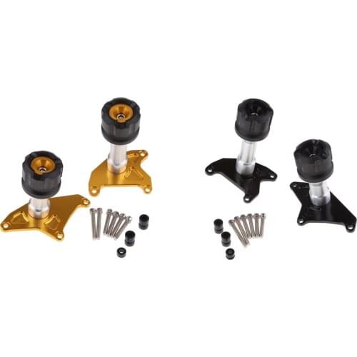 2 Sets (Gold and Black) Frame Slider Crash Pads Falling Protector for Honda Grom MSX125 MSX125SF