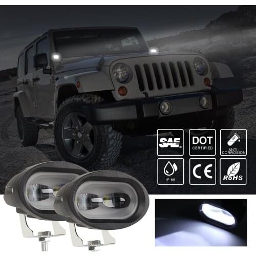 2Pcs 6D 20W Super Bright Spot Flood Beam LED Working Light for Lada Boat Car Motorcycle SUV ATV Driving Fog Light Lamp 12V 24V