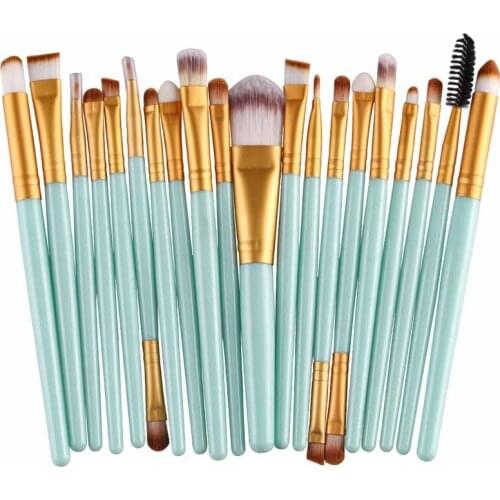 20PCS Make Up Brushes Professional Cosmetic Plastic Handle Basic Eyebrow Eyeshadow Mascara Lip Makeup Brush Set MH88