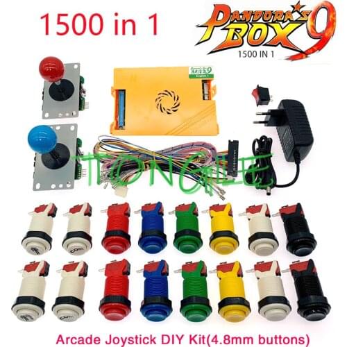 2500 In 1 Pandoras Doos 9D Arcade Kit 1500 In 1 Pandoras Doos 9 Diy Set Met Arcade Knop 5Pin Joystick Voor Game Console