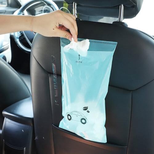 30pcs 50pcs Disposable Self-Adhesive Car Biodegradable Trash Rubbish Holder Garbage Storage Bag For Auto Vehicle Office Kitchen