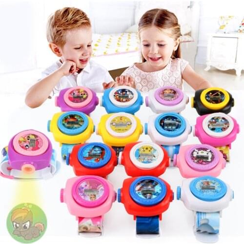 3D Cartoon watch Children projection animation pattern Creative watch toys Educational for childrens Gifts