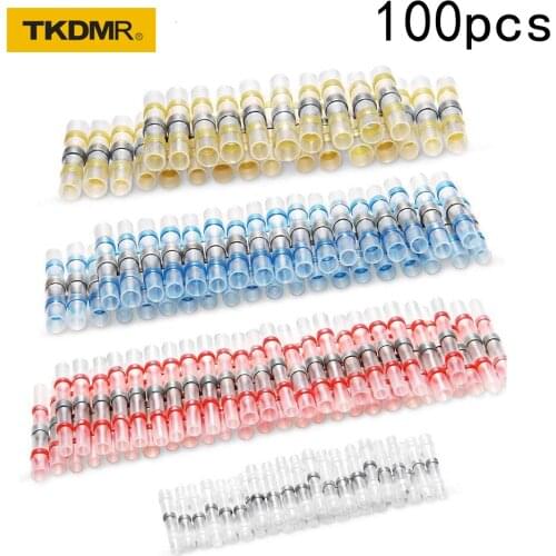 50/100PCS shrinkable tube waterproof insulated sleeve wire connector shrinkable sleeve, used for connecting wires