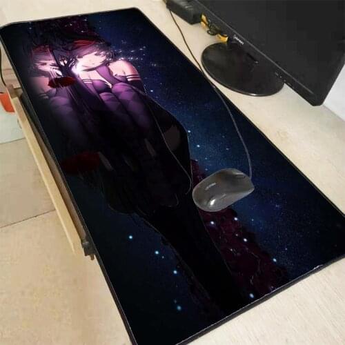 Anime Sexy Girl Large Mouse Pad Big Computer Gaming pad Anti-slip Natural Rubber with Locking Edge Mat XXL