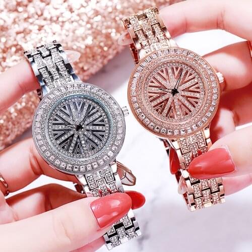 2021 time to run the watch female vibrato net celebrity ladies watch fashion full diamond waterproof female watch