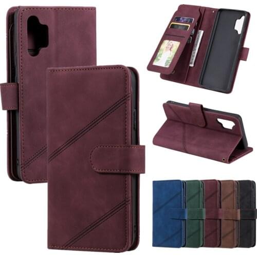 For Samsung Galaxy A52 A72 A12 A42 A21S A51 A71 A50 S21 Ultra S20 FE S10 S9 Plus Leather Case Flip Multi-card Slot Wallet Cover