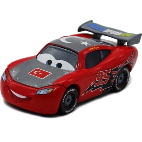 Disney Pixar Cars 2 No.95 Lightning Mcqueen Turkey Pattern Metal Diecast alloy Toy Car model for children 1:55 Brand toys new
