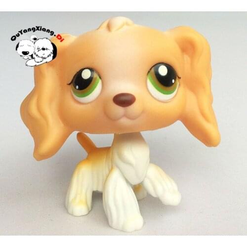 CWG020 Pet Shop Animal Orange yellow Dog Green Eyes action Figure cute puppy