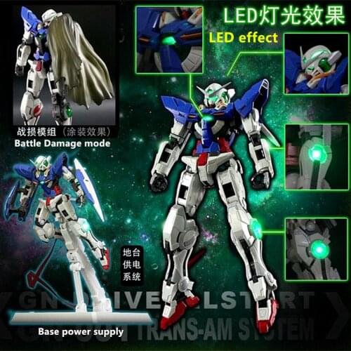 HS model MG 1/100 GN-001 Exia 4 in 1 R1/R2/R3 4 form model with Led DH011