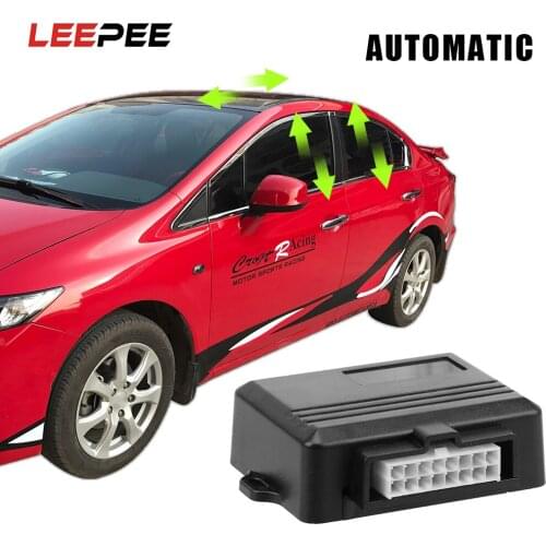 LEEPEE Car Power Window Roll Up Closer Remotely Close Windows For 2/4 Doors 12V Car Alarm Systems Car Auto Close Windows