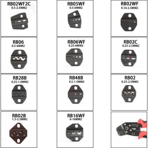 LUBAN MINI EUROP STYLE crimping tool crimping plier die sets for RB series RB02C RB02WF2C RB16WF RB06WF RB03H RB02 jaws