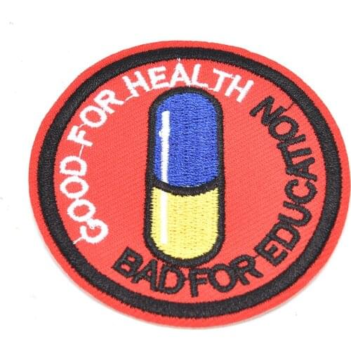 Fashion Japanese Akira Kaneda Good for Health, Bad for Education Iron on Patch