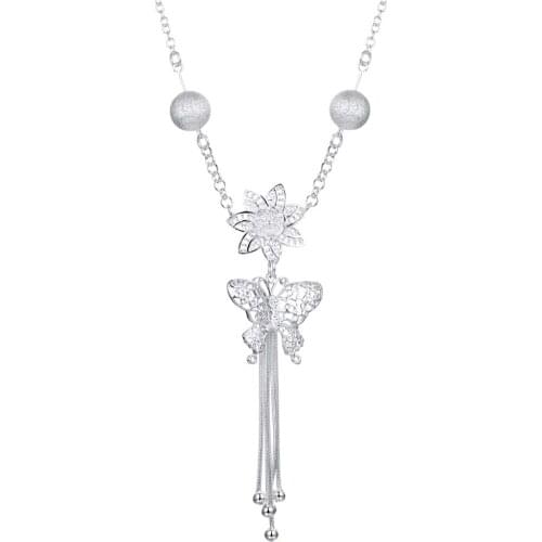 Fashion Jewelry Necklace Lady Wholesale Charm Silver Color Pendants For Women Fashion Jewelry Pendant AN545/afxaixea