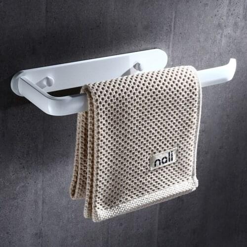 Solid Space Aluminum White Towel Bar Single Towel Rack Bathroom Matte White Wall Mounted Towel Holder 30cm
