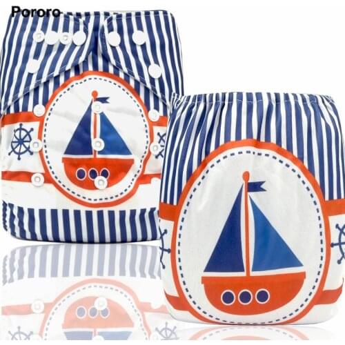 PORORO new coming postional digital print pocket diaper, printed one size cloth baby diaper