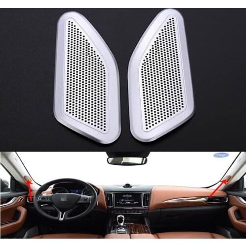 Fit For Maserati Levante Car Interior A Pillar Door Loud Sound Audio Stereo Speaker Cover Trim Styling Sticker 2Pcs/set Aluminum