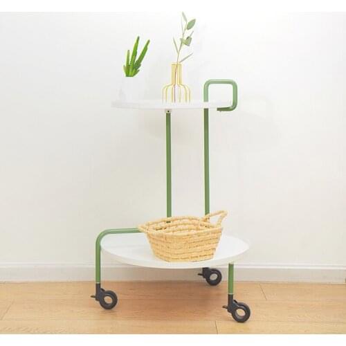 Round Coffee Table Stand Legs Color Bedroom Mobile Center Table Hallway Modern Wheel Metal Meubles De Salon Side Table ZZ50CJ