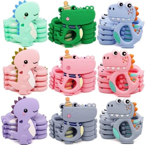 Crocodile Teether Teething Animal Shape Teether Chewable Chewing Toys For Baby Infant Chewable Chewing Toys BPA Free Food Grade