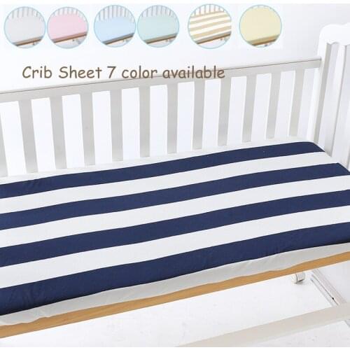 7 Color 3 size available Knit Cotton Jersey Fitted Sheet Nursery Baby Crib / Basket/ Mattress Cover