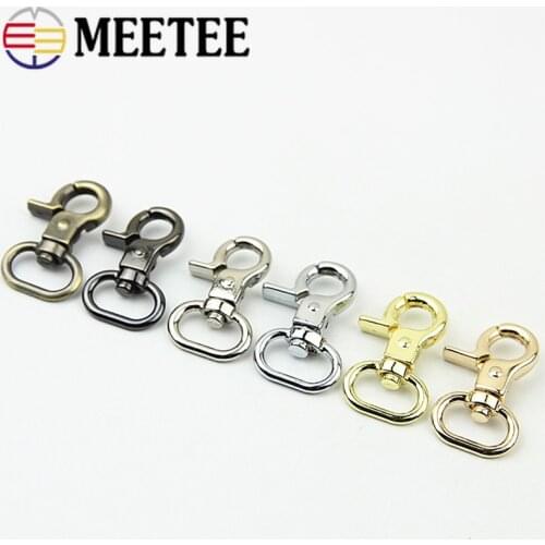 Meetee 10/20pcs 13X32mm Metal Lobster Clasp Chain Clamp Buckles Key Oval Ring Buckles DIY Swivel Trigger Snap Hook Accessories