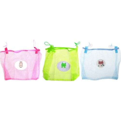 Child Bath Toy Storage Bag Organiser Net Suction Baskets Kids Bathroom Mesh Bag for Bathroom Bath Bath Toys Wholesale