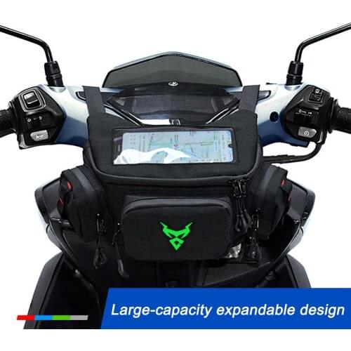 Touch Screen Motorcycle Bag Moto Waist Bag Waterproof Front Storage Bags Pedal Motorbike Fixed Straps Mobile Phone Navigation