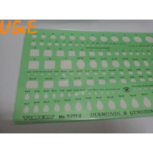 Diamonds Drafting Template Gemstones Drawing Template for Jewelry Designers T-777-1 and T-777-2