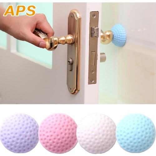 1PCS Silicone Self Adhesive Wall Protectors Door Handle Bumpers Buffer Guard Stoppers Silencer Crash Pad Doorknob Lock