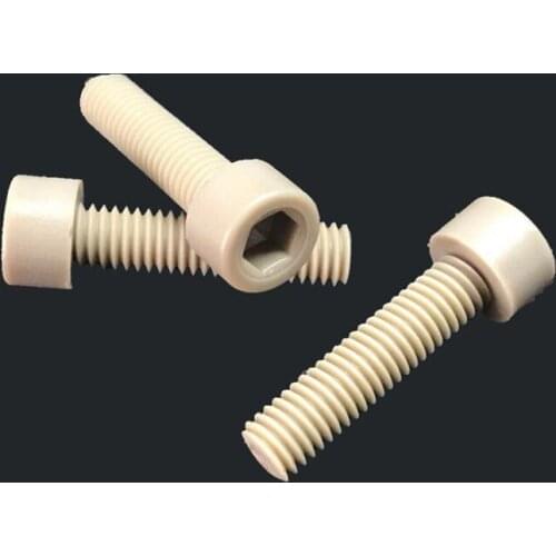 2Pcs M2.5 M3 Allen High temperature resistant socket cap screws PEEK anti-corrosion inner hexagon plastic high strength bolts