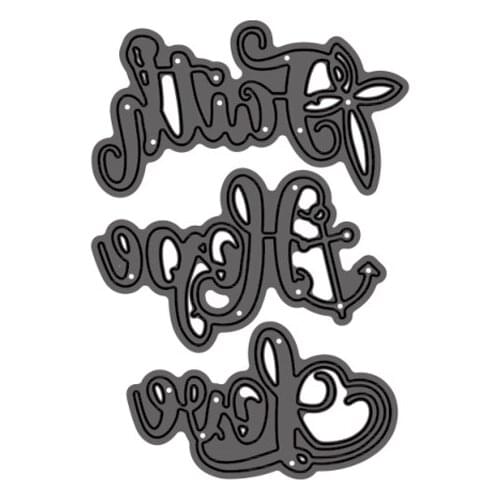 Cutting Dies Word Art For Decoration For DIY Scrapbooking Embossing Album Paper Cards Dies 2021 New