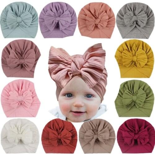 Newborn Baby Cap Headbands Child Hair Band Bowknot Girl Cute Infant Turban Soft Kids Headwear Children Toddler Hair Accessories