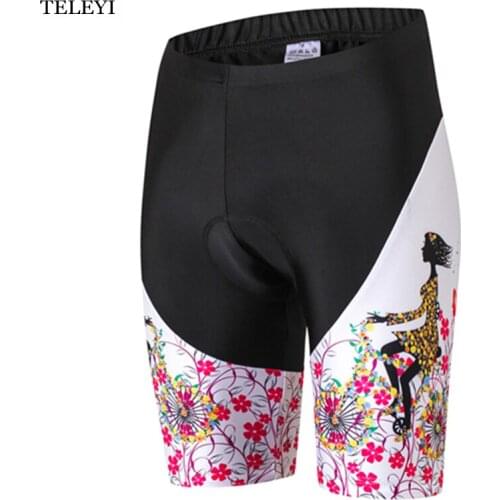 TELEYI Women Ropa Ciclismo Cycling Shorts Breahtable 3D Gel Pad Girls Outdoor Sports Shorts MTB Road Bike Bicycle Shorts XS-4XL