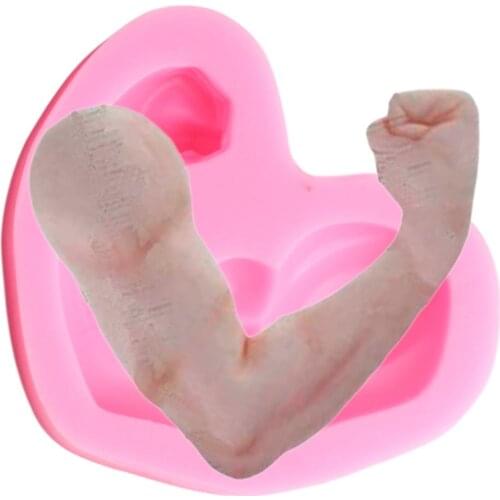 3D Arm Silicone Molds 3D Craft Soap Making Fondant Mold Baby Birthday Cake Decorating Tools Candy Clay Chocolate Gumpaste Moulds