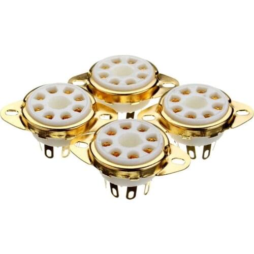 4PC 8 Pin Ceramic Socket Tube Top Vacuum Octal Value For KT88 EL34 6V6 6650 274B Promotion